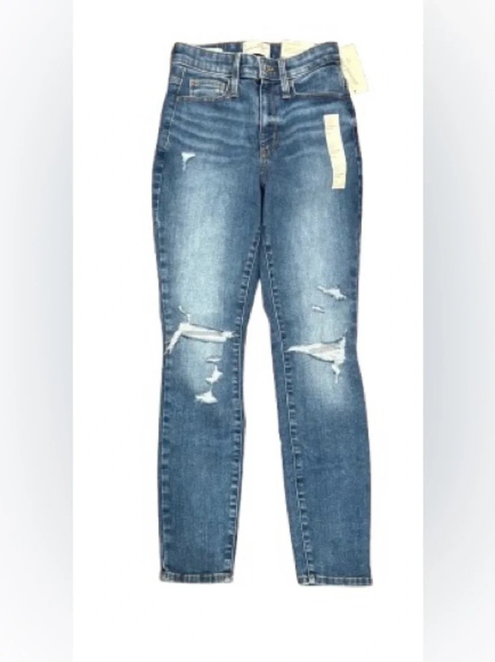 Women’s Universal Threads Skinny Distressed Jeans - Mid Wash